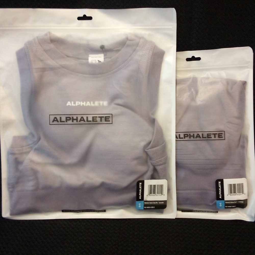 Alphalete Lavender - Ozone Crop Top and Short Fashionable Essential